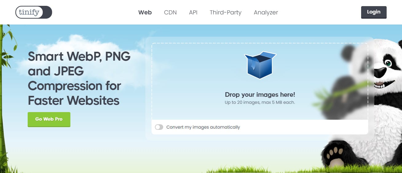 TinyPNG homepage