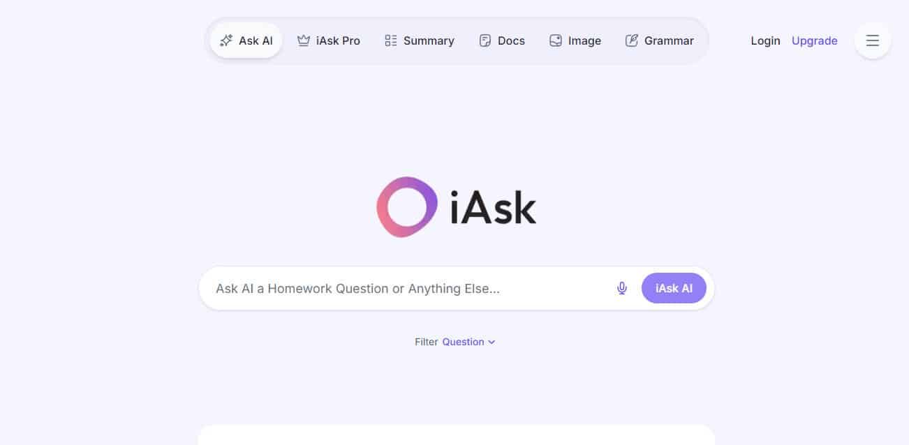 Iask.ai homepage