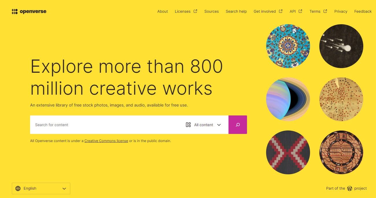 Openverse.org homepage