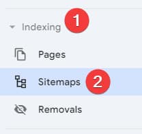 Google search console sitemaps location